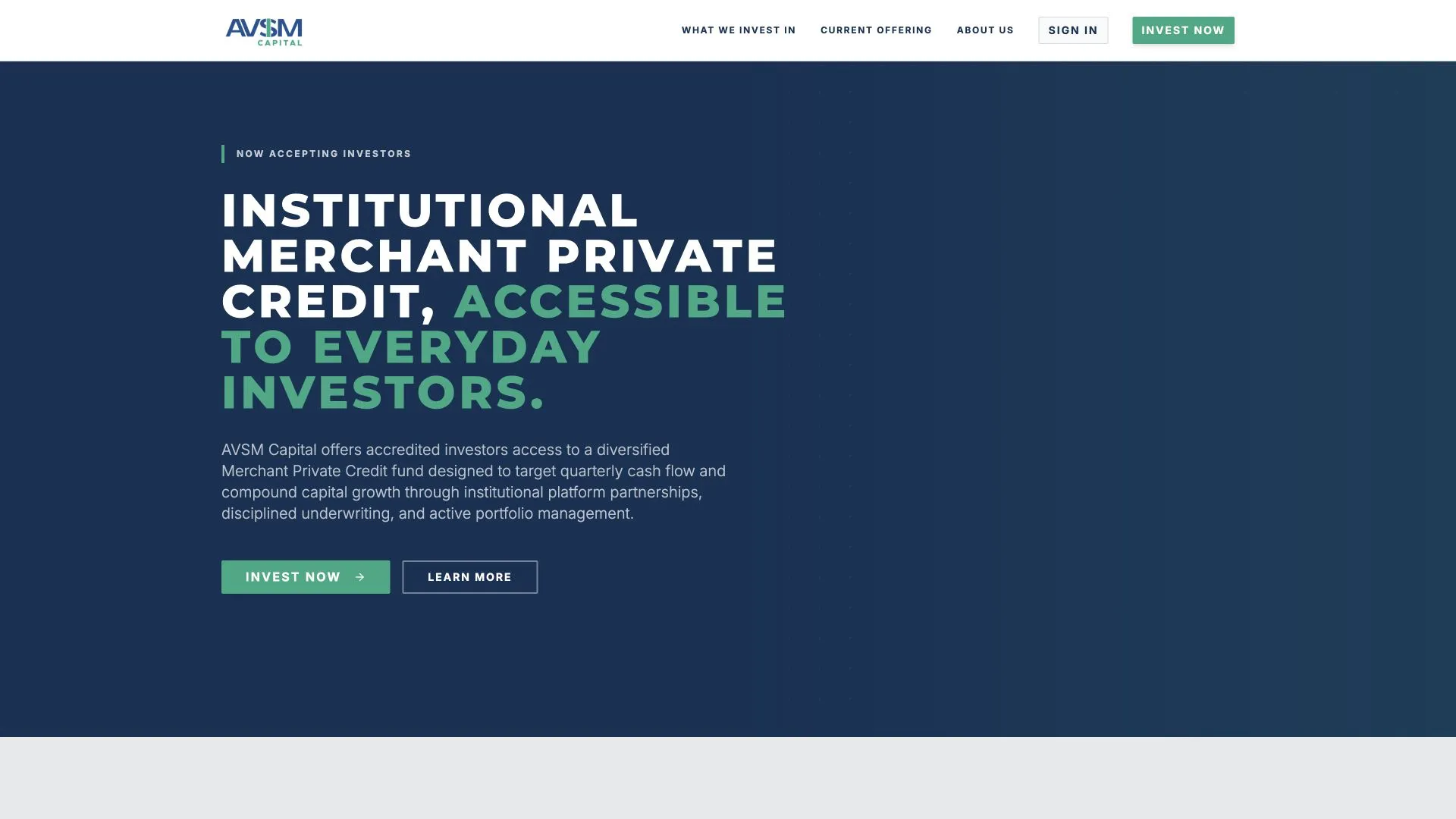 AVSM Capital website preview